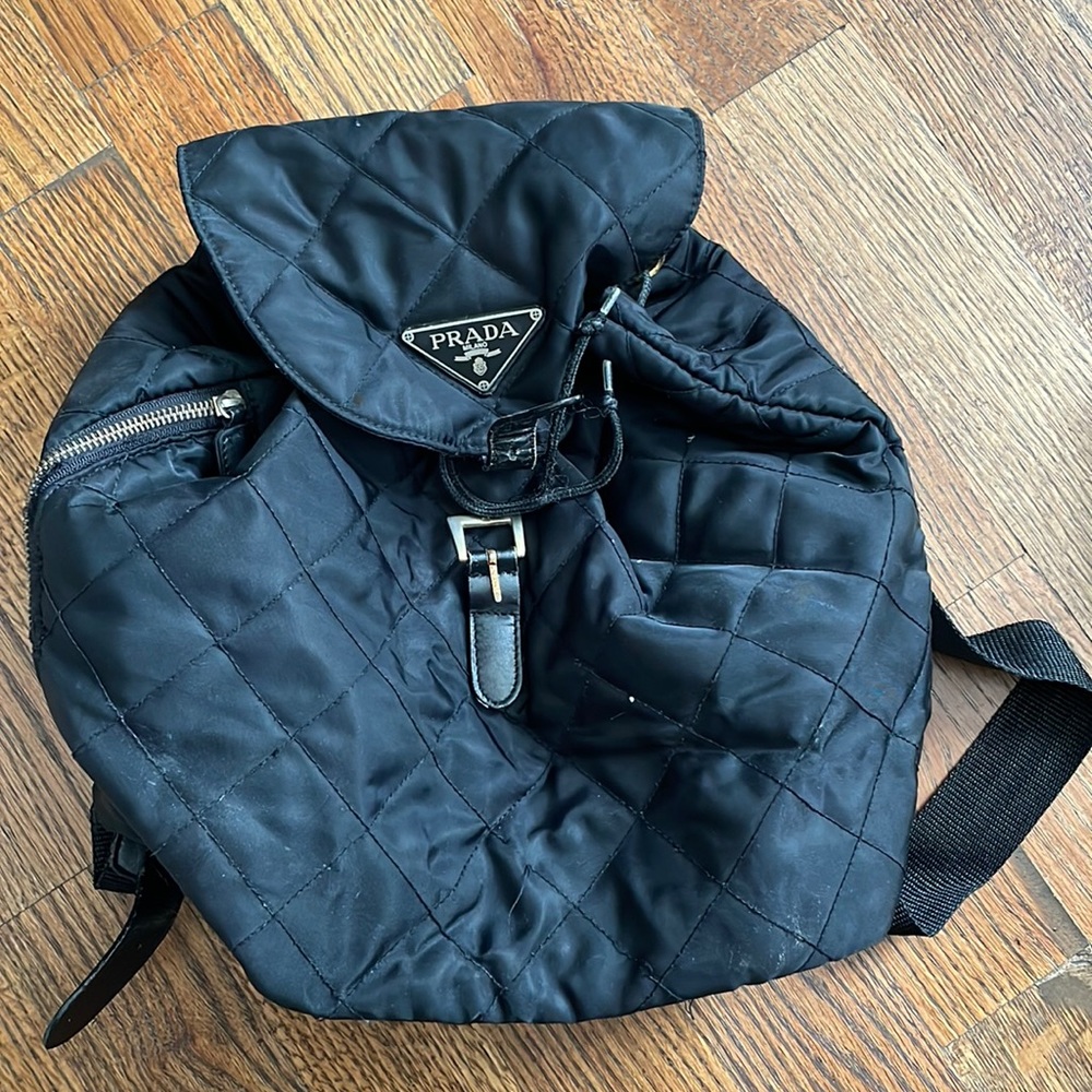 Nylon Quilted Backpack